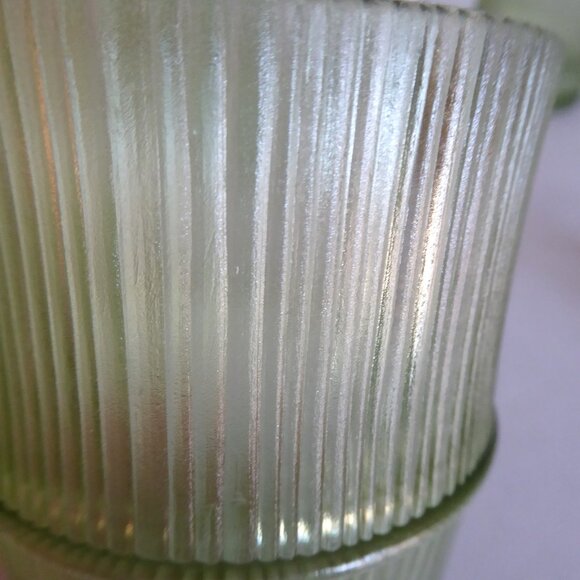 BAMBOO SHAPED GREEN PLASTIC DRINK COCKTAIL GLASS TUMBLER SET + STIRRERS (NEW) - Picture 5 of 11